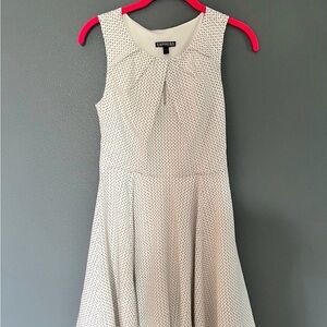 Express White Polka Dot Midi Dress